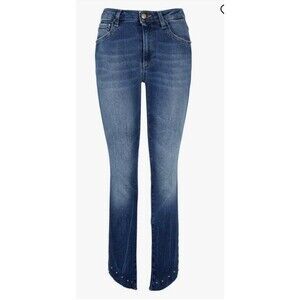 ACYNETIC Italy DENIM Loren Grommet Hem Skinny Ankle Jean 26 Us 2 4